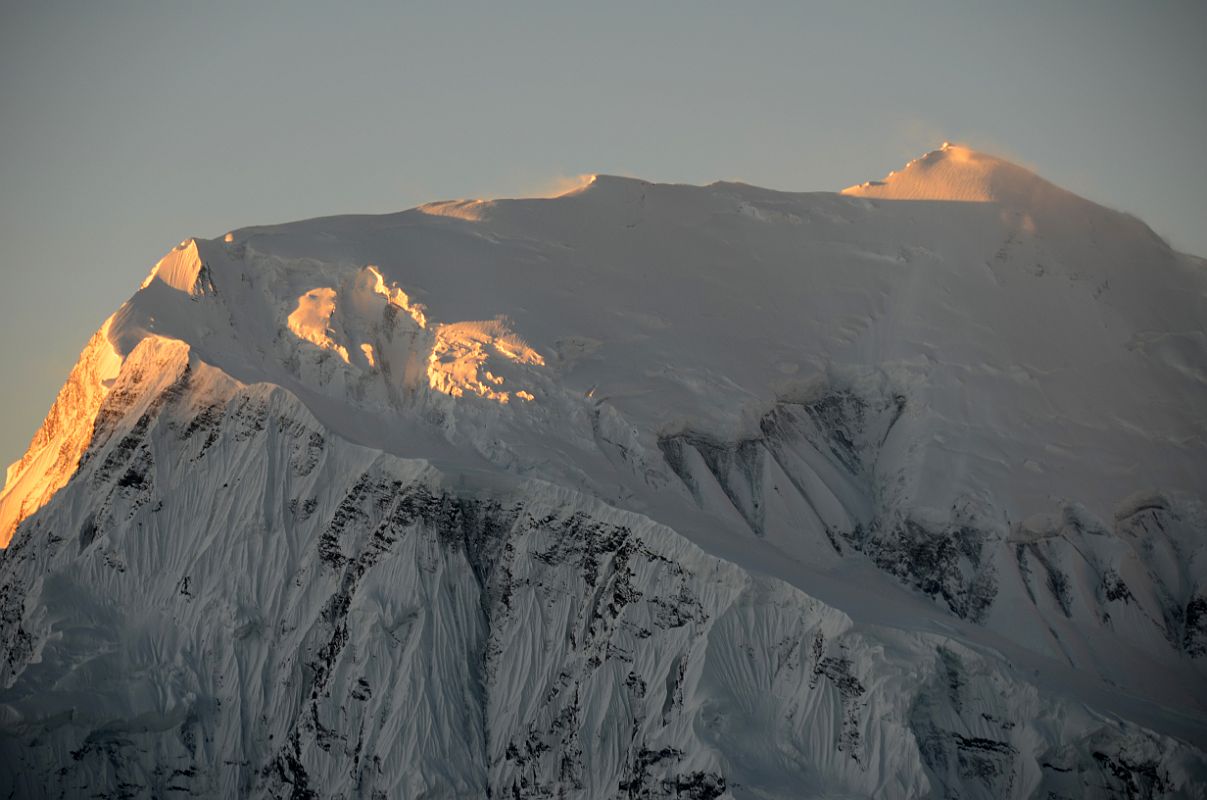 05 Annapurna III Close Up At Sunrise Climbing From Col Camp To The Chulu Far East Summit 